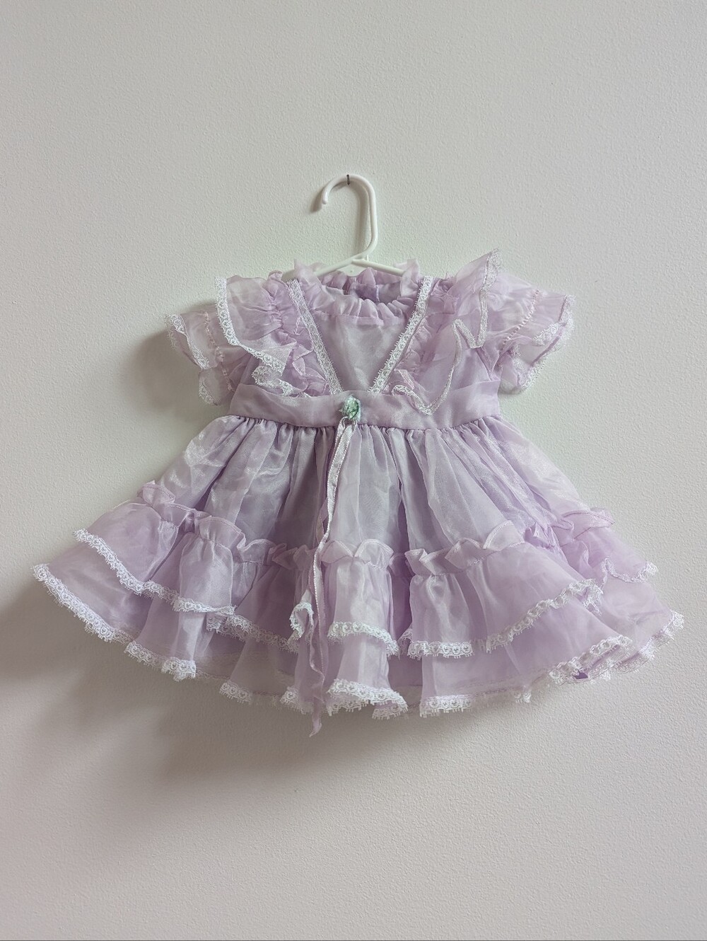 Vtg Martha's Miniatures Dress 18m Lavender Sheer Pageant